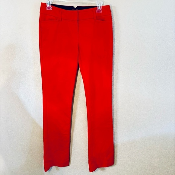 Express Pants Sz 2R The Columnist Red Straight Legs Pockets Like-New Classy - Picture 1 of 16